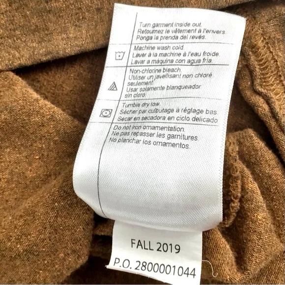 Carhartt Brown Long Sleeve Shirt Arm Logo Spell Out Size XL - Picture 8 of 12